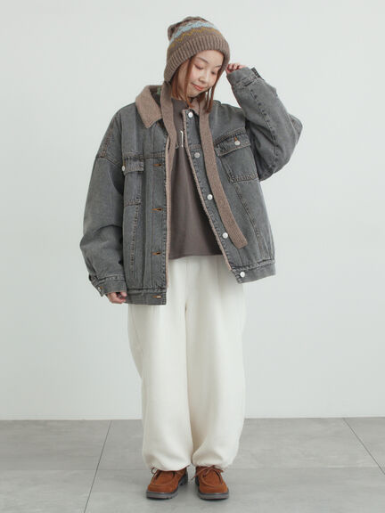 デニムボアジャケット（ブラック/ブルー/ネイビー）｜Samansa Mos2（サマンサ モスモス）通販