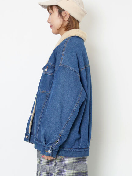 デニムボアジャケット（ブラック/ブルー/ネイビー）｜Samansa Mos2（サマンサ モスモス）通販