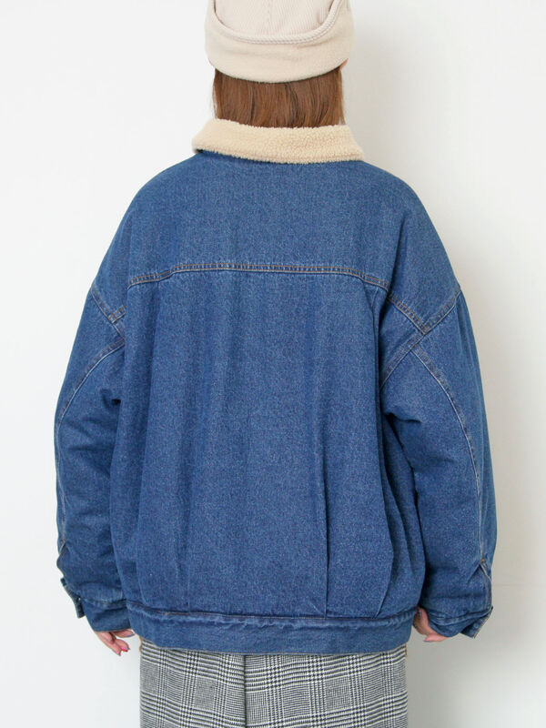 デニムボアジャケット（ブラック/ブルー/ネイビー/アウター/ジャケット