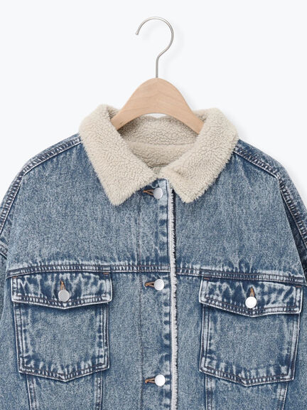 デニムボアジャケット（ブラック/ブルー/ネイビー）｜Samansa Mos2（サマンサ モスモス）通販