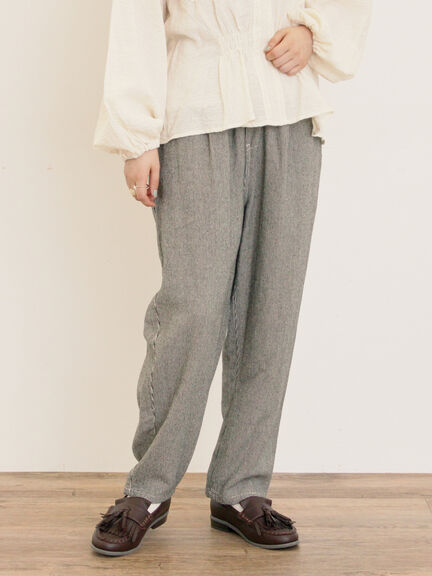 【M/Lサイズ】柄アソートテーパードパンツ（チャコールグレー/ベージュ/カーキ/キナリ）｜Samansa Mos2（サマンサ モスモス）通販