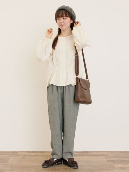 【M/Lサイズ】柄アソートテーパードパンツ（チャコールグレー/ベージュ/カーキ/キナリ）｜Samansa Mos2（サマンサ モスモス）通販