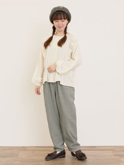 【M/Lサイズ】柄アソートテーパードパンツ（チャコールグレー/ベージュ/カーキ/キナリ）｜Samansa Mos2（サマンサ モスモス）通販