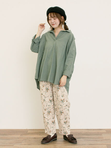 【M/Lサイズ】柄アソートテーパードパンツ（チャコールグレー/ベージュ/カーキ/キナリ）｜Samansa Mos2（サマンサ モスモス）通販