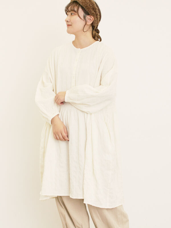 氷神妃フリージアム secret2枚セット シャーリング切替ふんわりチュニック（オフホワイト