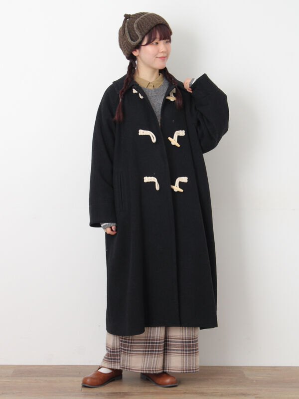 [タスマニアウール]2WAY襟ロングコート（ブラック）｜Samansa Mos2（サマンサ モスモス）通販