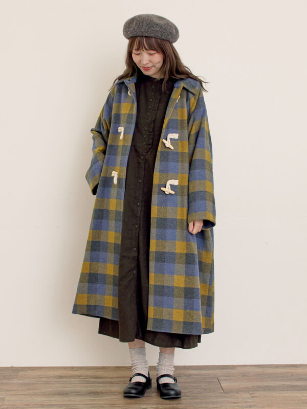 [タスマニアウール]2WAY襟ロングコート（ブルー）｜Samansa Mos2（サマンサ モスモス）通販