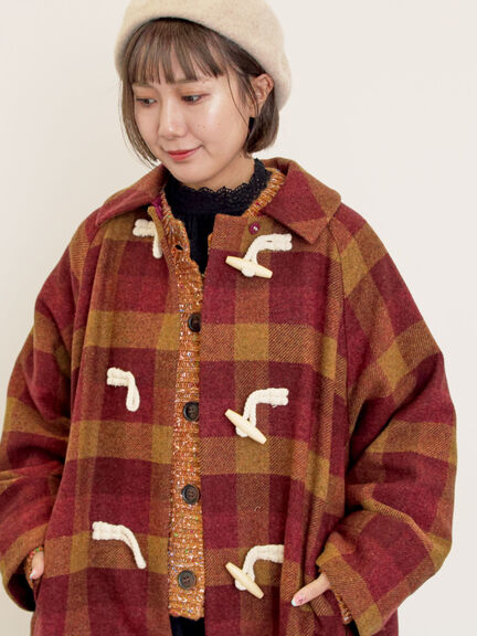 [タスマニアウール]2WAY襟ロングコート（ブラック/ボルドー/ベージュ/ブルー）｜Samansa Mos2（サマンサ モスモス）通販