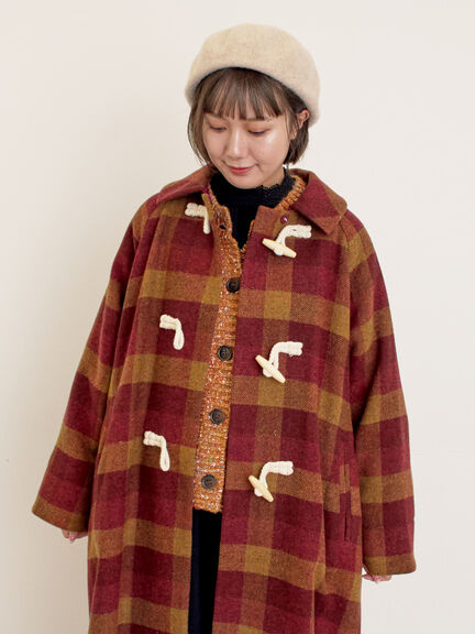 [タスマニアウール]2WAY襟ロングコート（ブラック/ボルドー/ベージュ/ブルー）｜Samansa Mos2（サマンサ モスモス）通販