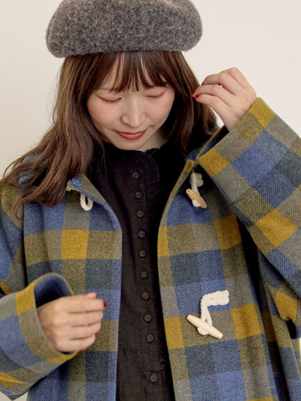 [タスマニアウール]2WAY襟ロングコート（ブラック/ボルドー/ベージュ/ブルー）｜Samansa Mos2（サマンサ モスモス）通販