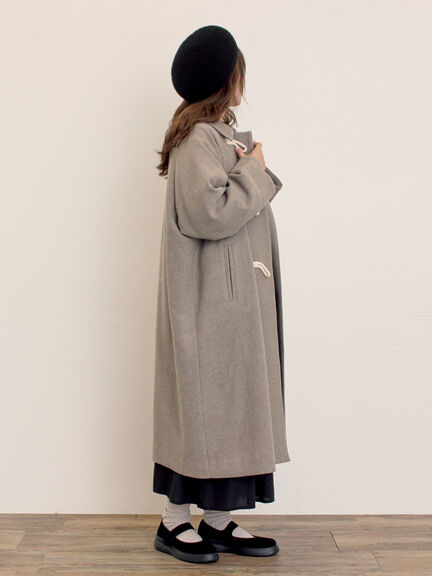 [タスマニアウール]2WAY襟ロングコート（ブラック/ボルドー/ベージュ/ブルー）｜Samansa Mos2（サマンサ モスモス）通販