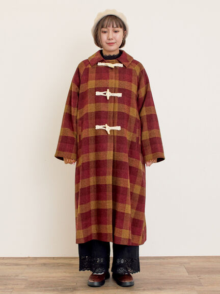 [タスマニアウール]2WAY襟ロングコート（ブラック/ボルドー/ベージュ/ブルー）｜Samansa Mos2（サマンサ モスモス）通販