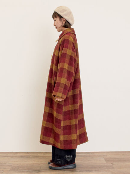 [タスマニアウール]2WAY襟ロングコート（ブラック/ボルドー/ベージュ/ブルー）｜Samansa Mos2（サマンサ モスモス）通販