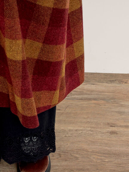 [タスマニアウール]2WAY襟ロングコート（ブラック/ボルドー/ベージュ/ブルー）｜Samansa Mos2（サマンサ モスモス）通販