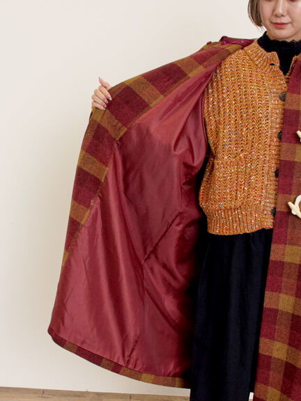 [タスマニアウール]2WAY襟ロングコート（ブラック/ボルドー/ベージュ/ブルー）｜Samansa Mos2（サマンサ モスモス）通販