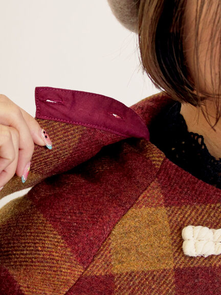 [タスマニアウール]2WAY襟ロングコート（ブラック/ボルドー/ベージュ/ブルー）｜Samansa Mos2（サマンサ モスモス）通販