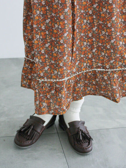 【WEB限定】胸元配色花柄ワンピース（チャコールグレー/ブラウン/ミント）｜Samansa Mos2（サマンサ モスモス）通販