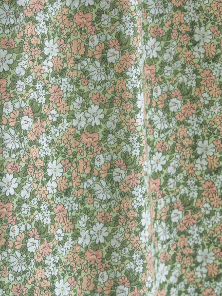 【WEB限定】胸元配色花柄ワンピース（チャコールグレー/ブラウン/ミント）｜Samansa Mos2（サマンサ モスモス）通販