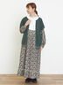 【WEB限定】胸元配色花柄ワンピース（チャコールグレー/ブラウン/ミント）｜Samansa Mos2（サマンサ モスモス）通販