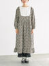 【WEB限定】胸元配色花柄ワンピース（チャコールグレー/ブラウン/ミント）｜Samansa Mos2（サマンサ モスモス）通販