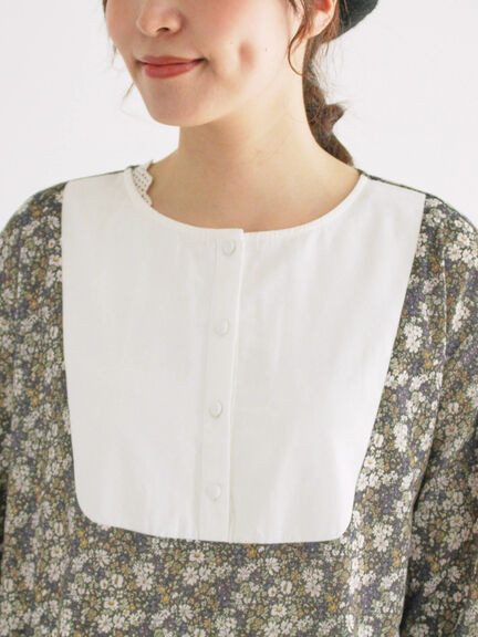 【WEB限定】胸元配色花柄ワンピース（チャコールグレー/ブラウン/ミント）｜Samansa Mos2（サマンサ モスモス）通販