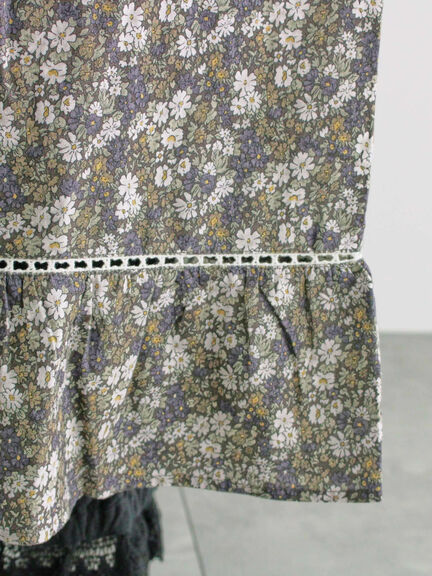 【WEB限定】胸元配色花柄ワンピース（チャコールグレー/ブラウン/ミント）｜Samansa Mos2（サマンサ モスモス）通販