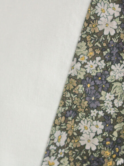 【WEB限定】胸元配色花柄ワンピース（チャコールグレー/ブラウン/ミント）｜Samansa Mos2（サマンサ モスモス）通販