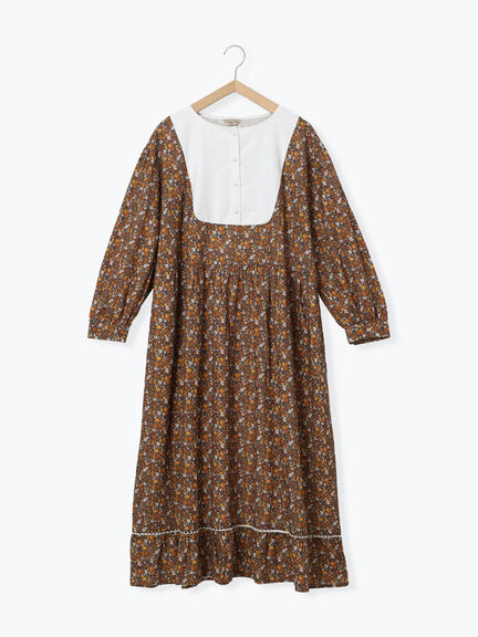 【WEB限定】胸元配色花柄ワンピース（チャコールグレー/ブラウン/ミント）｜Samansa Mos2（サマンサ モスモス）通販