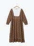 【WEB限定】胸元配色花柄ワンピース（チャコールグレー/ブラウン/ミント）｜Samansa Mos2（サマンサ モスモス）通販