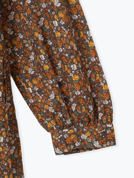 【WEB限定】胸元配色花柄ワンピース（チャコールグレー/ブラウン/ミント）｜Samansa Mos2（サマンサ モスモス）通販