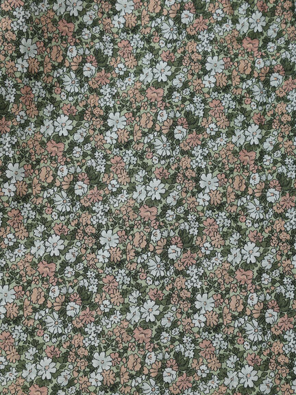 【WEB限定】胸元配色花柄ワンピース（チャコールグレー/ブラウン/ミント）｜Samansa Mos2（サマンサ モスモス）通販