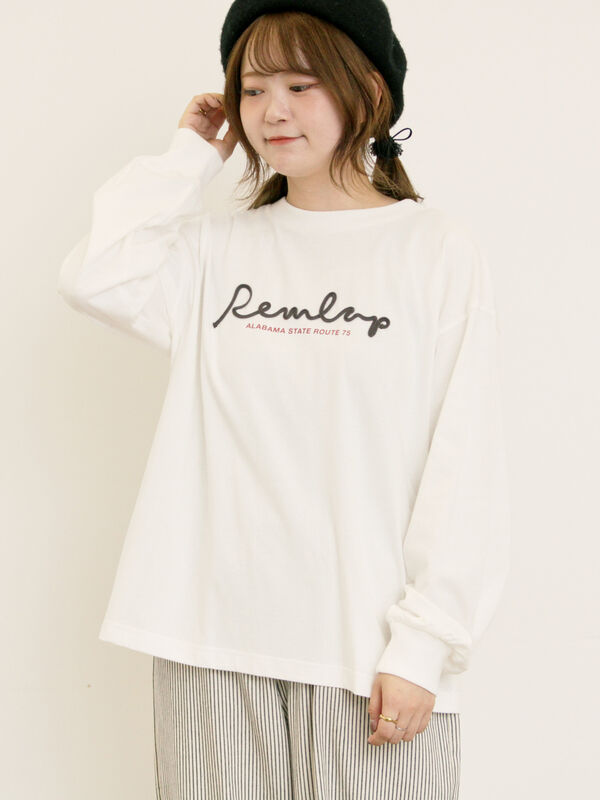 コード刺繍長袖Tシャツ（オフホワイト）｜Samansa Mos2（サマンサ モスモス）通販