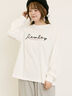 コード刺繍長袖Tシャツ（オフホワイト）｜Samansa Mos2（サマンサ モスモス）通販