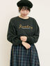 コード刺繍長袖Tシャツ（ブラック）｜Samansa Mos2（サマンサ モスモス）通販