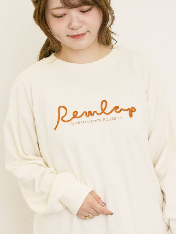 コード刺繍長袖Tシャツ（キナリ）｜Samansa Mos2（サマンサ モスモス）通販