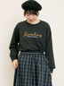 コード刺繍長袖Tシャツ（オフホワイト/ブラック/ブルー/キナリ）｜Samansa Mos2（サマンサ モスモス）通販