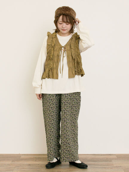 コード刺繍長袖Tシャツ（オフホワイト/ブラック/ブルー/キナリ）｜Samansa Mos2（サマンサ モスモス）通販