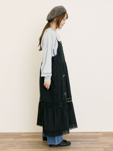 コード刺繍長袖Tシャツ（オフホワイト/ブラック/ブルー/キナリ）｜Samansa Mos2（サマンサ モスモス）通販