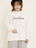コード刺繍長袖Tシャツ（オフホワイト/ブラック/ブルー/キナリ）｜Samansa Mos2（サマンサ モスモス）通販