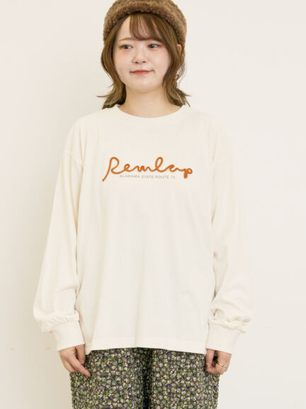 コード刺繍長袖Tシャツ（オフホワイト/ブラック/ブルー/キナリ）｜Samansa Mos2（サマンサ モスモス）通販
