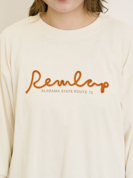 コード刺繍長袖Tシャツ（オフホワイト/ブラック/ブルー/キナリ）｜Samansa Mos2（サマンサ モスモス）通販