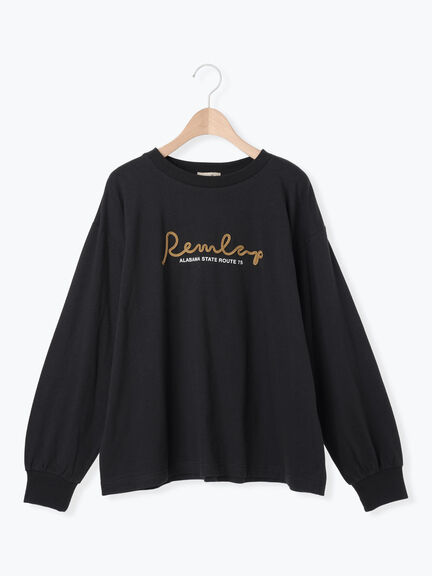 コード刺繍長袖Tシャツ（オフホワイト/ブラック/ブルー/キナリ）｜Samansa Mos2（サマンサ モスモス）通販