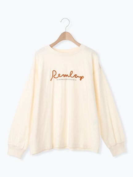 コード刺繍長袖Tシャツ（オフホワイト/ブラック/ブルー/キナリ）｜Samansa Mos2（サマンサ モスモス）通販