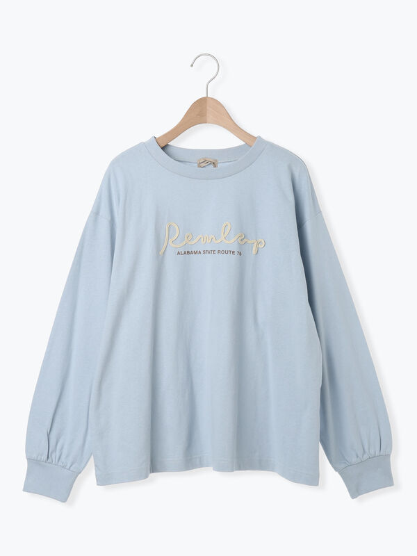 はな＊はな　0329 セール】 コード刺繍長袖Tシャツ（オフホワイト/ブラック/ブルー