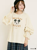 【Disney】ミッキーマウス/袖口レースロンT（キナリ）｜Samansa Mos2（サマンサ モスモス）通販