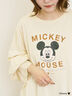 【Disney】ミッキーマウス/袖口レースロンT（グレー/モカ/キナリ）｜Samansa Mos2（サマンサ モスモス）通販