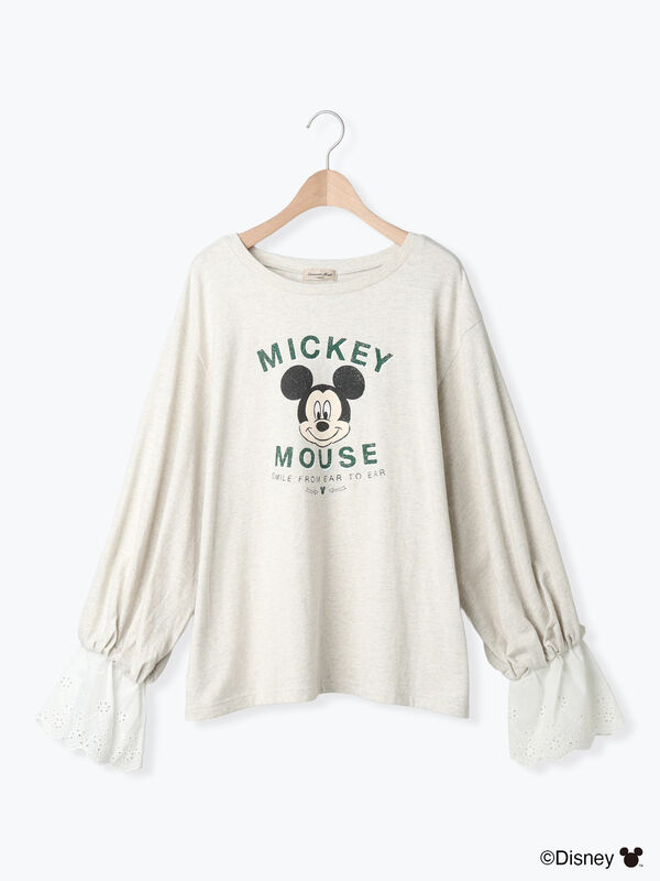 Disneyリゾート限定　ミッキーカモフラージュ 茶系迷彩ジャケットフリルレース Disneyリゾート限定 ミッキーカモフラージュ 茶系迷彩ジャケット