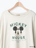 【Disney】ミッキーマウス/袖口レースロンT（グレー/モカ/キナリ）｜Samansa Mos2（サマンサ モスモス）通販