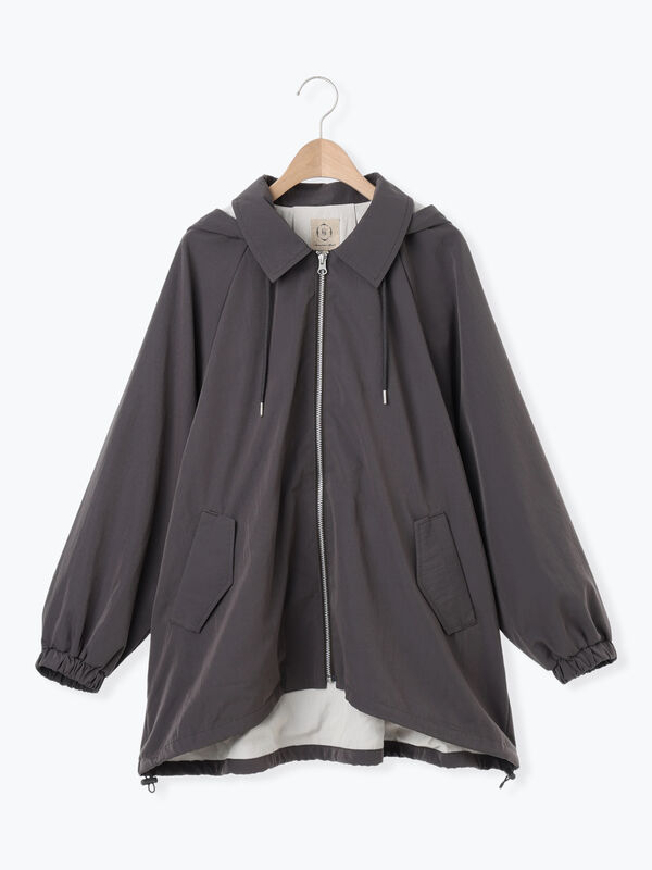 セール】 襟付きマウンテンパーカー（チャコールグレー/ベージュ