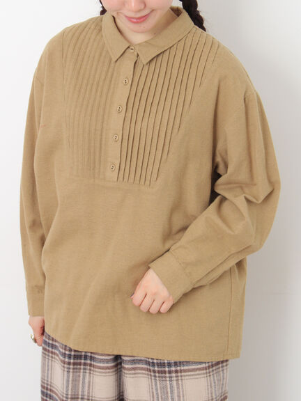 切替ピンタックブラウス（オフホワイト/チャコールグレー/ベージュ）｜Samansa Mos2（サマンサ モスモス）通販